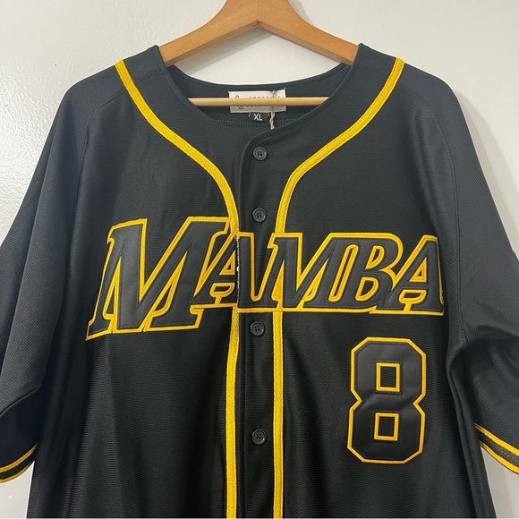 Authentic Classics Kobe Bryant Mamba Baseball Jersey Black Size XL Streetwear - Picture 2 of 10